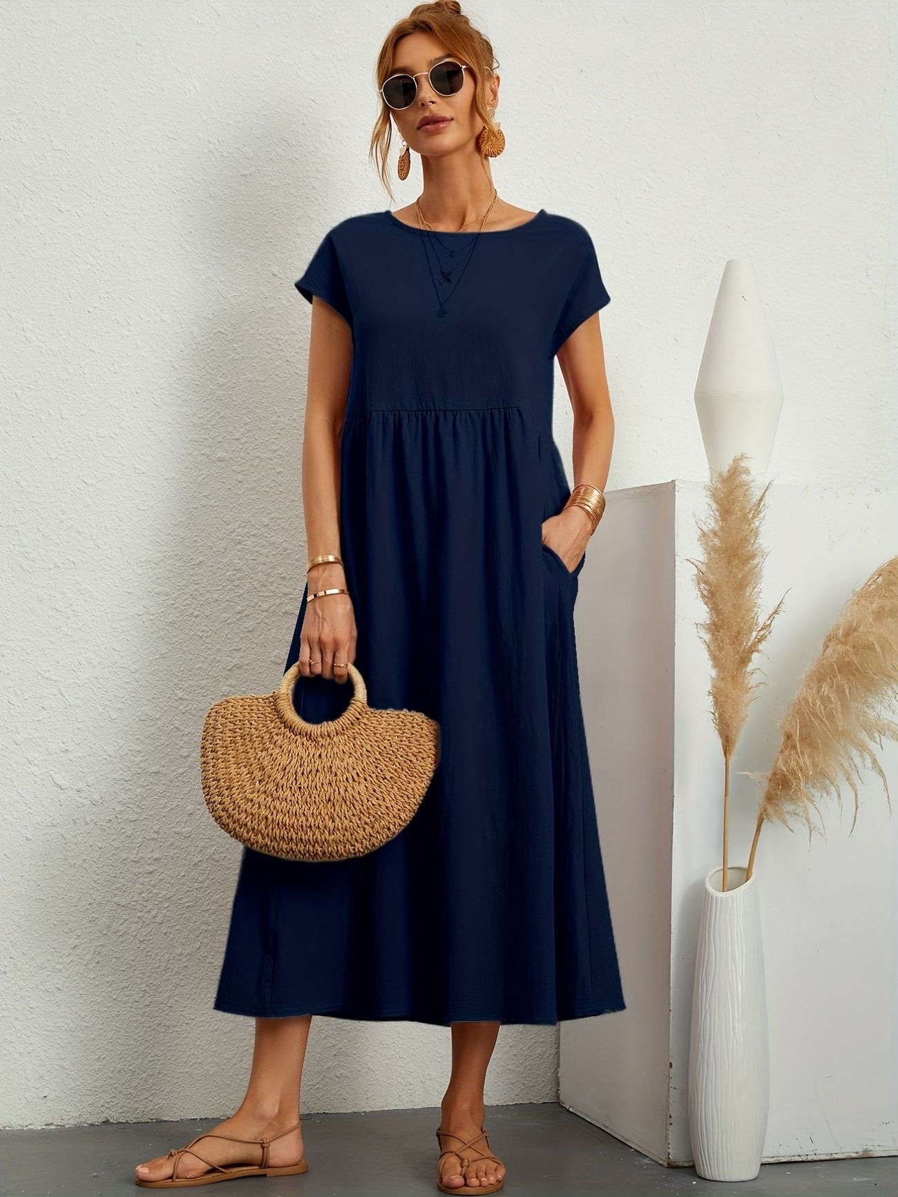 Stilla | O-Neck Casual Dress