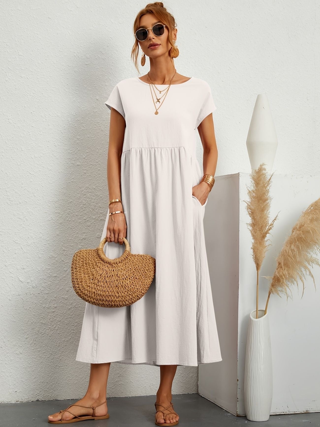 Stilla | O-Neck Casual Dress