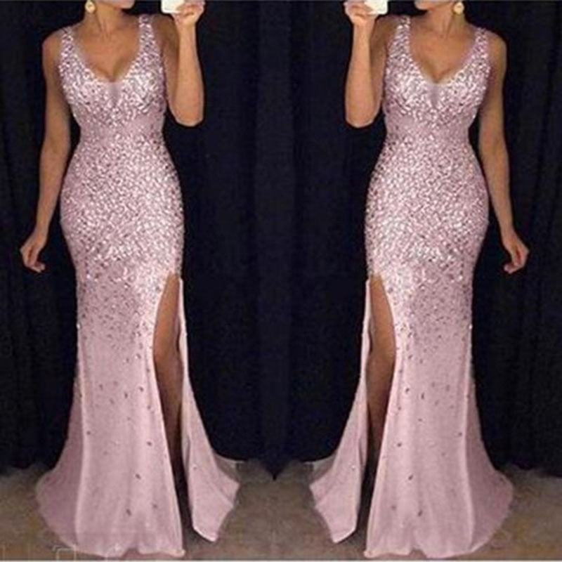 Stilla | Elegant Lang Nederdel Aften Kjole Dress