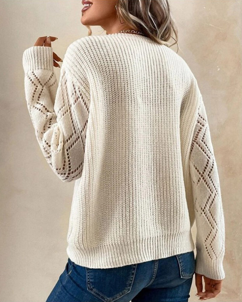 Stilla | Vhals pullover med lange ærmer