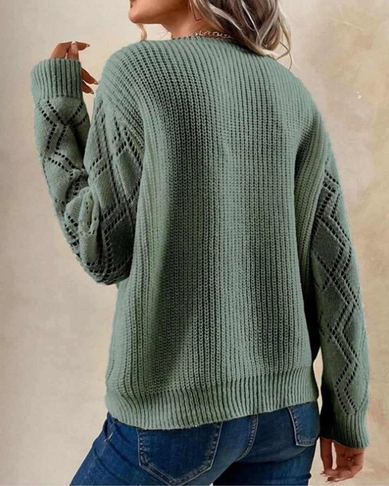 Stilla | Vhals pullover med lange ærmer