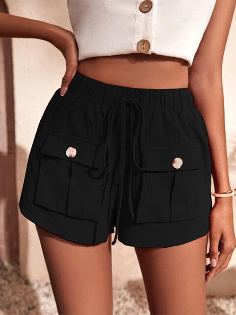 Stilla | Afslappet Cargo Shorts Med Elastisk Talje