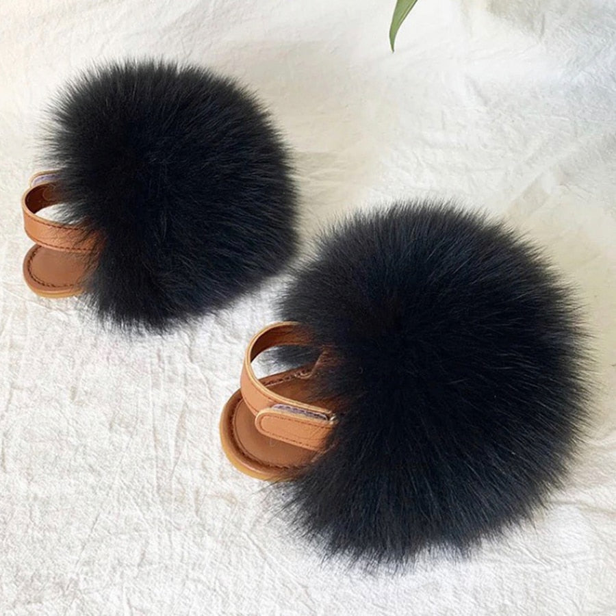 Stilla | Børn Fælldslippers Med Remme Åben Tå Sandaler