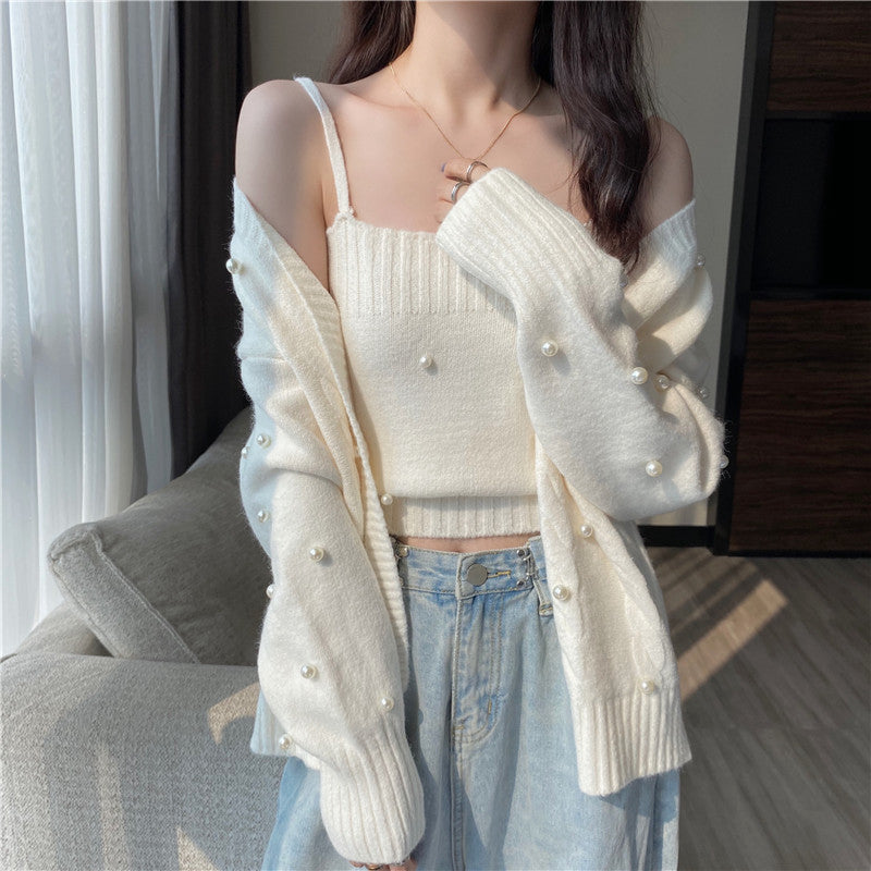 Stilla | Enfarvet Pullover Frakke Strik Cami Top Online salg