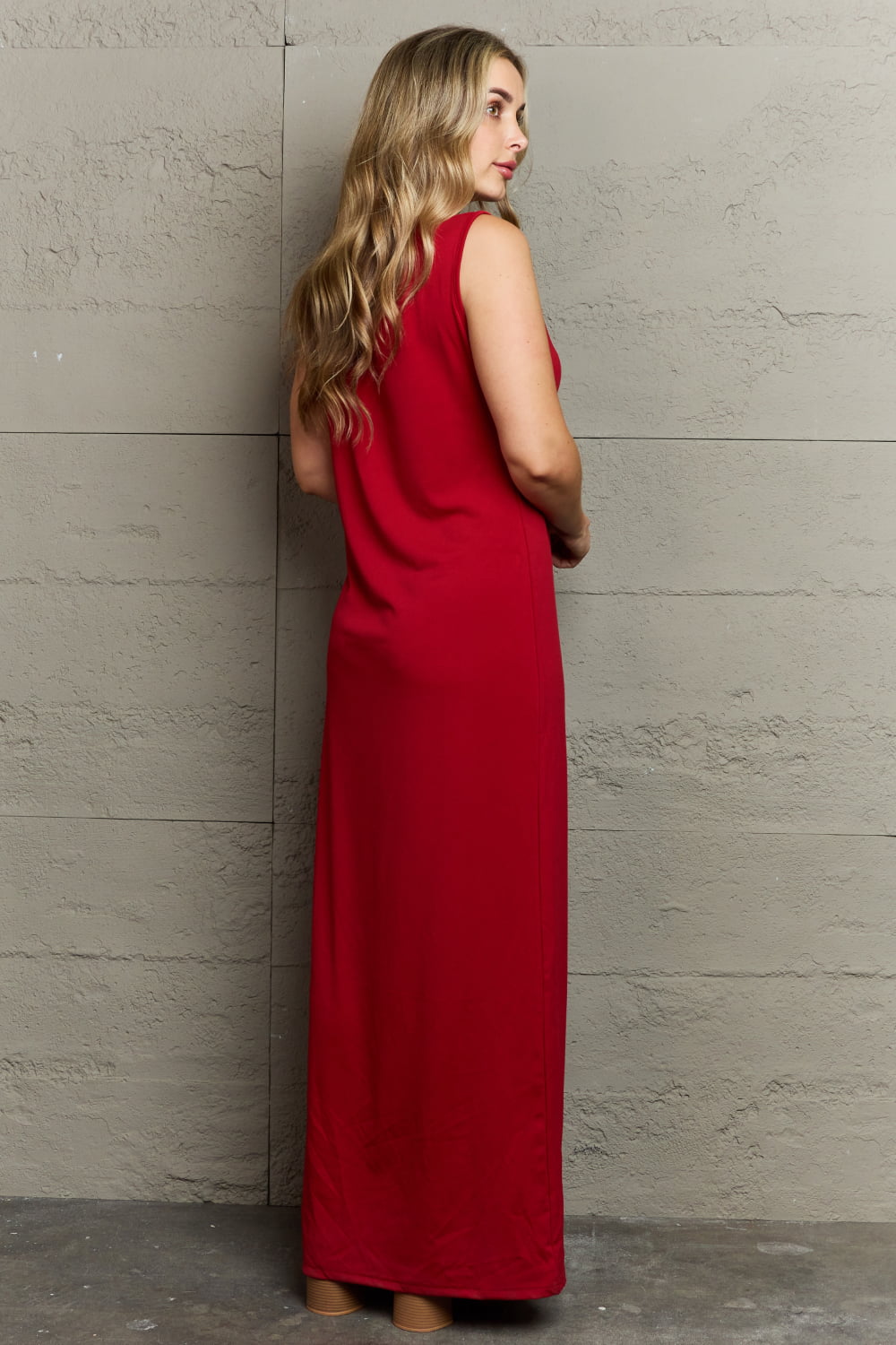 Stilla | Størrelse Scoop Neck Maxi Tankkjole Online salg