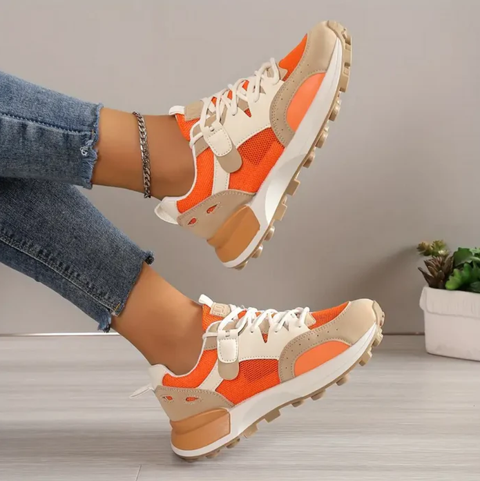 Stilla | Stilfulde Dame Sneakers Colorblock Design Med Høj Bærekomfort Levere