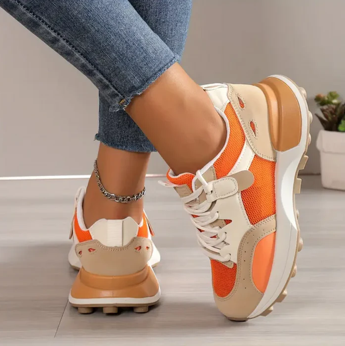 Stilla | Stilfulde Dame Sneakers Colorblock Design Med Høj Bærekomfort Levere