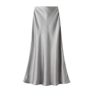 Stilla | Elegant Draperet Nederdel i højkvalitets silke mat satin til Damer Online Hot Salg
