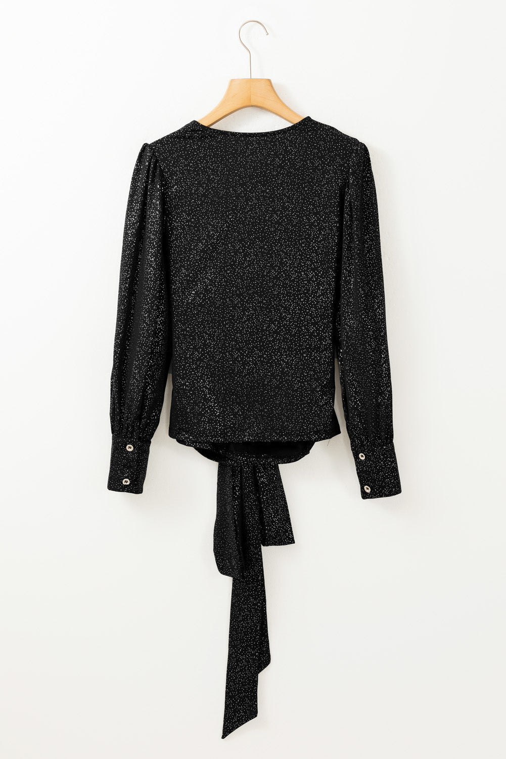 Stilla | Glitter Surplice Langærmet Bluse