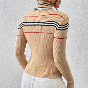 Stilla | Stribede Turtleneck Sweater til Damer Rabat