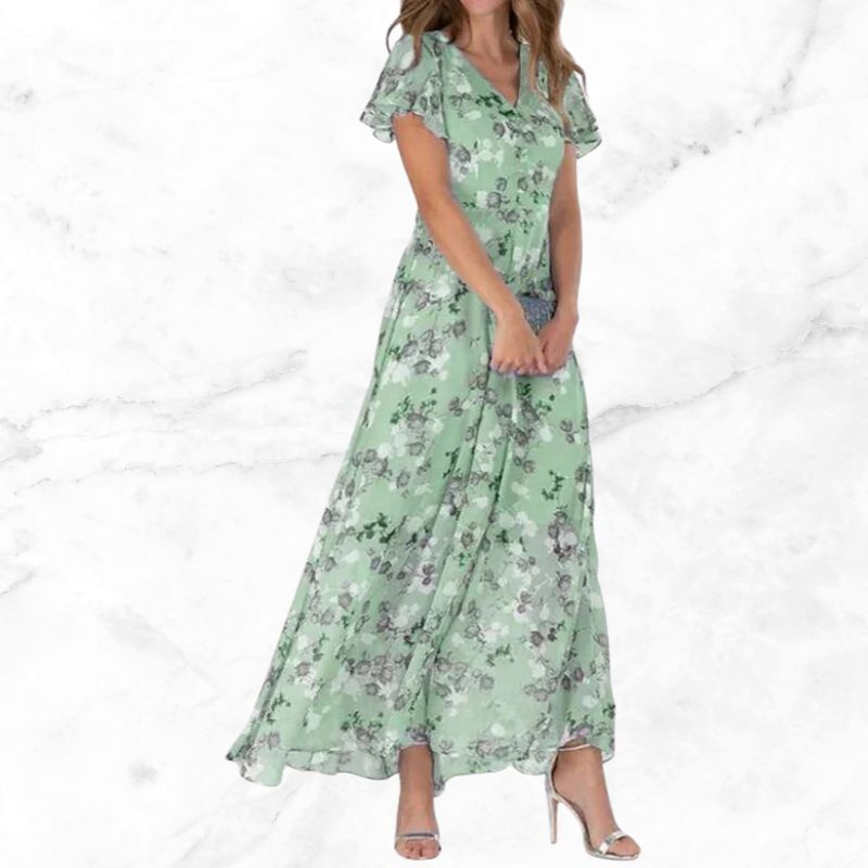 Stilla | Charmerende Damekjole Vintage Blomsterkjole Figurvenlig Design
