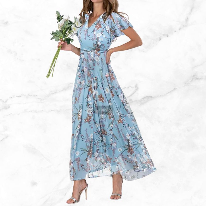 Stilla | Charmerende Damekjole Vintage Blomsterkjole Figurvenlig Design