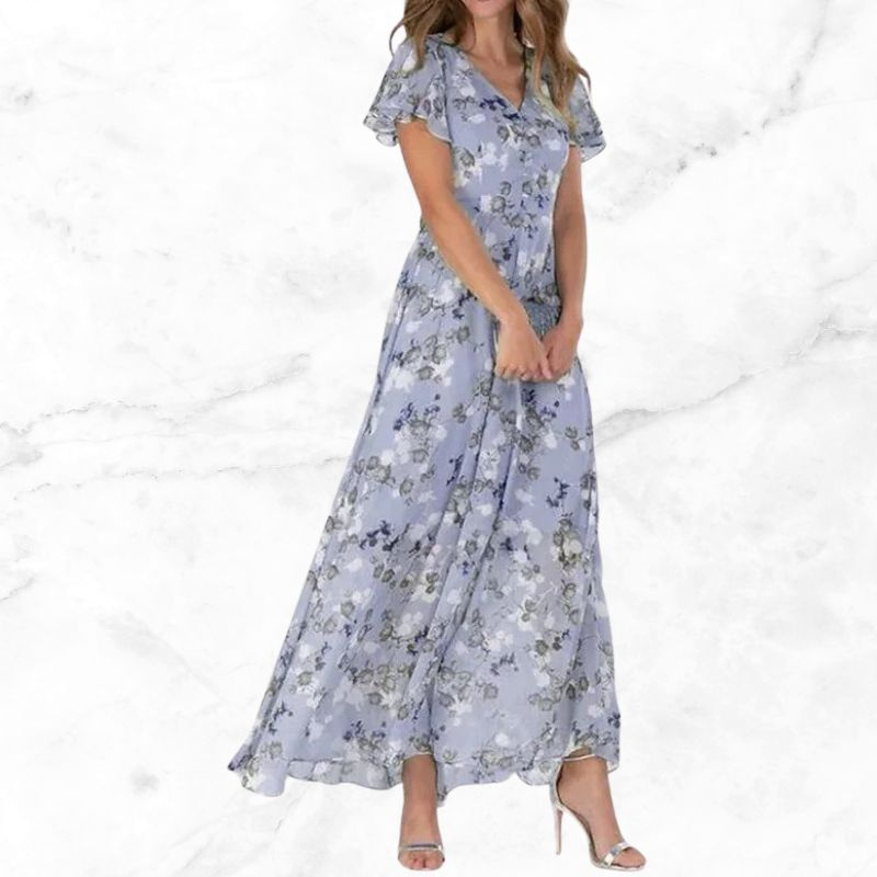 Stilla | Charmerende Damekjole Vintage Blomsterkjole Figurvenlig Design