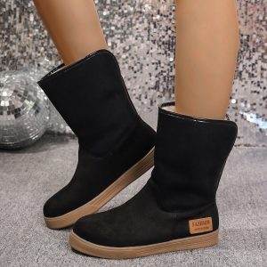 Stilla | Kvinders vinter slip-on midt-læg snesko med platform sål