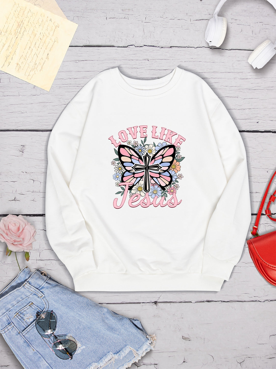Stilla | Like Jesus Rund Hals Sweatshirt
