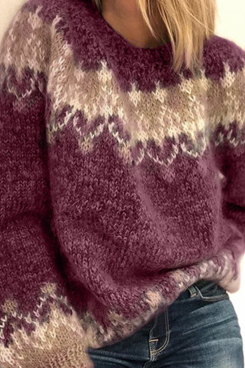 Stilla | Modische Patchwork Overdele Med Rund Halsudskæring og Tryk