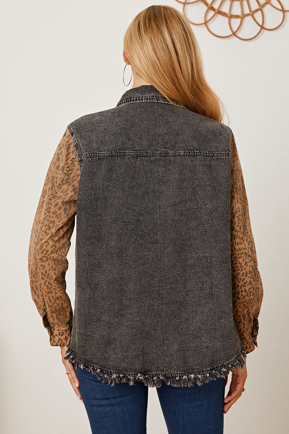 Stilla | Raw Hem Pocketed Denim Jakke Hot på udsalg