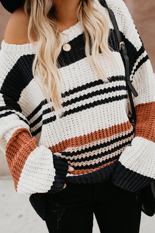 Stilla | Coffee Time Stripe Knit Trøje