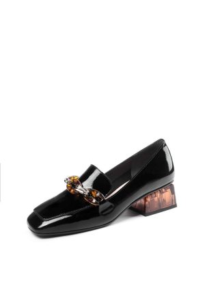 Stilla | Lav Block Hæl Loafers
