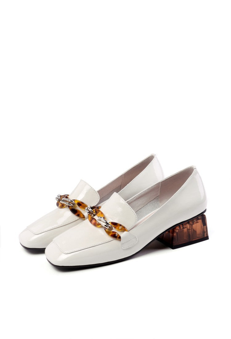 Stilla | Lav Block Hæl Loafers