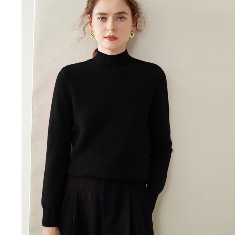 Stilla | Pullover Med Ståkrave, Kort, Bred