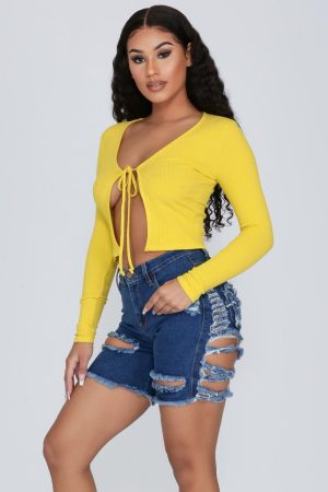 Stilla | Rivet Høj Talje Denim Shorts