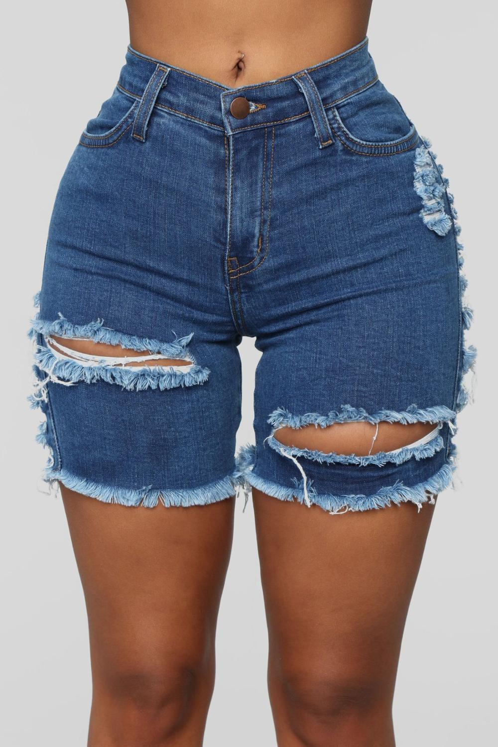 Stilla | Rivet Høj Talje Denim Shorts
