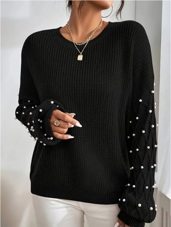 Stilla | Strikket Sweater til Kvinder med Perler Online nu
