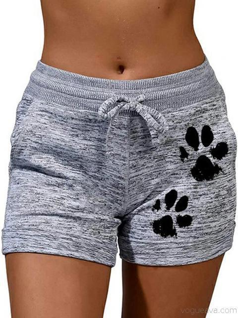 Stilla | Afslappet Yoga Kat Pote Tryk Shorts