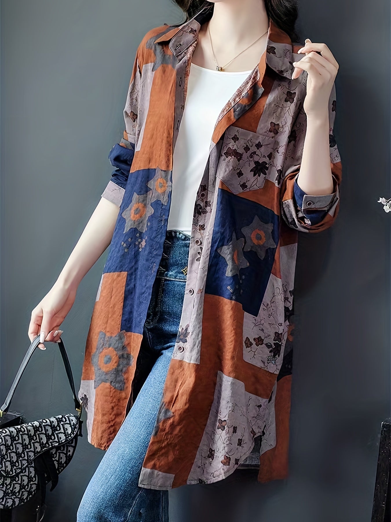 Stilla | Dame Skjorte Hør Plus Size Online Hot Salg