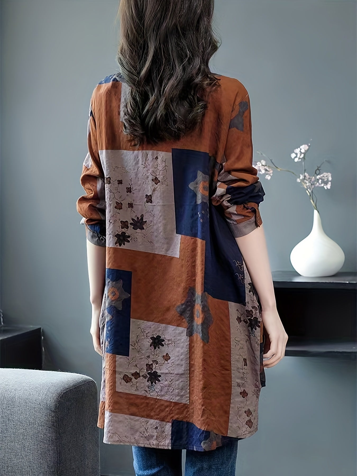 Stilla | Dame Skjorte Hør Plus Size Online Hot Salg