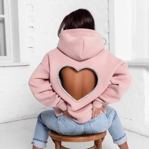Stilla | Fritids hætte sweatshirt Love Hot på udsalg