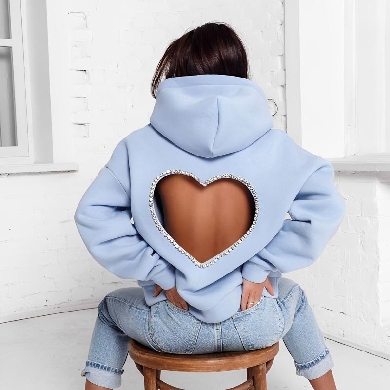 Stilla | Fritids hætte sweatshirt Love Hot på udsalg