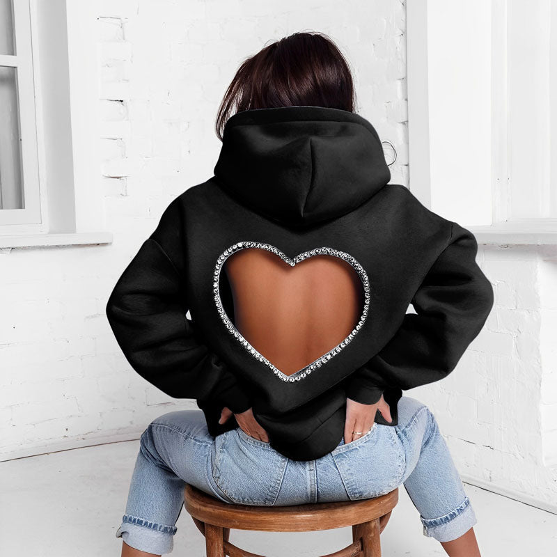 Stilla | Fritids hætte sweatshirt Love Hot på udsalg