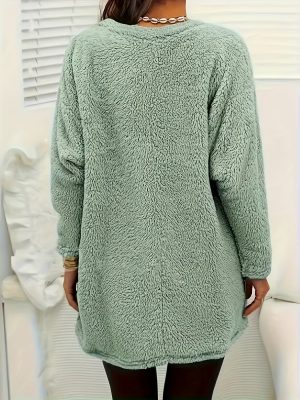Stilla | Lang Teddy Tunika med Lommer Polyester Varm & Stilfuld Online nu