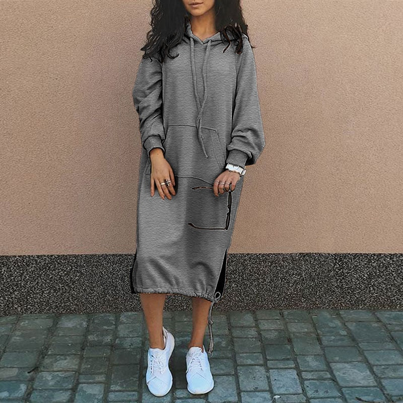 Stilla | Langt hættekjole til hyggelige outfits