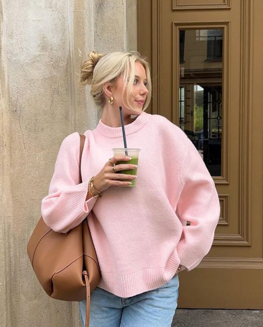 Stilla | Strikket Pullover Gena Efterårsroser Online