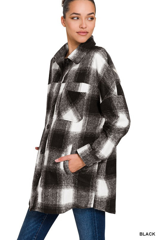Stilla | Garnfarvet Tartan Langline Shacket