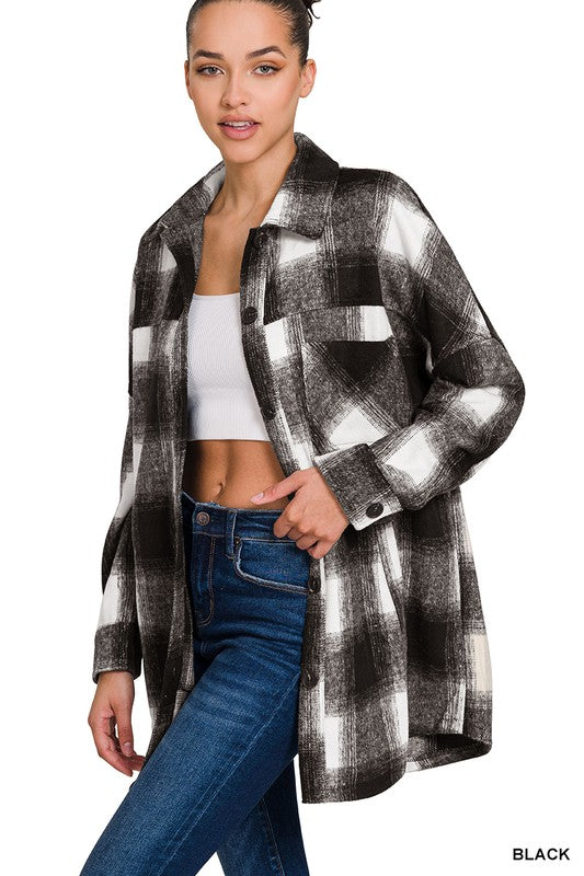 Stilla | Garnfarvet Tartan Langline Shacket