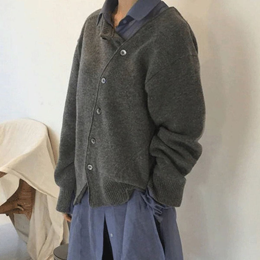 Stilla | Luksuriøs Cashmere Strikketrøje Med Knaplukning
