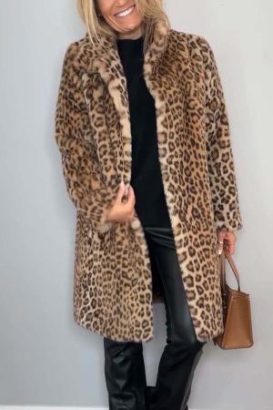 Stilla | Modet Leopardfrakke