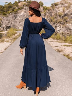 Stilla | Ærmelace Trim Maxi Kjole