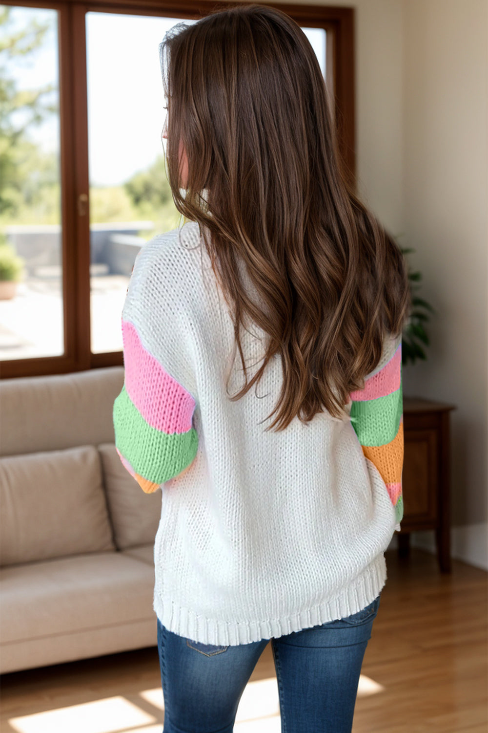 Stilla | Blok Rund Hals Sweater Online Hot Salg