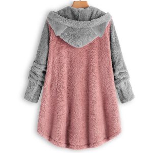Stilla | Dame Fleece Sweatshirt med Katteører og Kontrastærmer