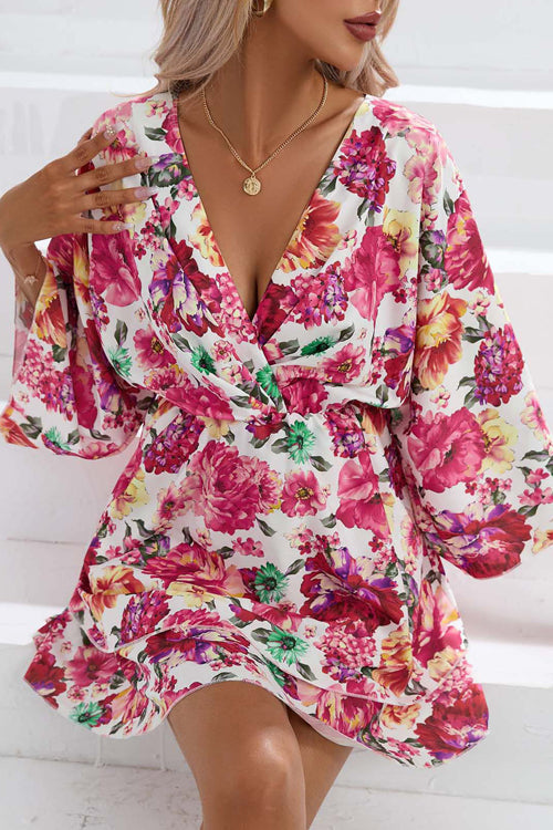 Stilla | Elsk Modigt Blomstret Print Mini Kjole