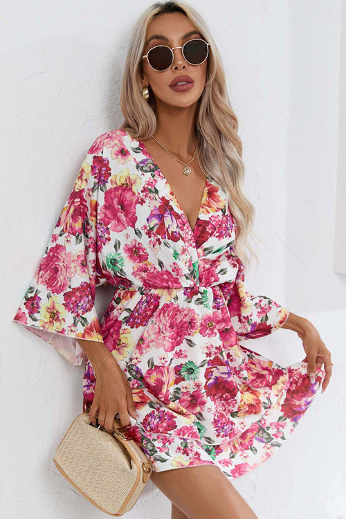Stilla | Elsk Modigt Blomstret Print Mini Kjole