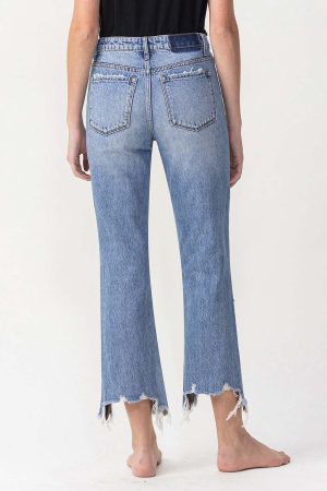 Stilla | Høj Talje Distressed Straight Jeans