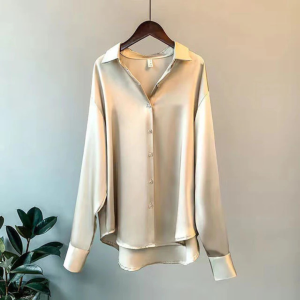 Stilla | Behagelig Button up Bluse Lange Ærmer