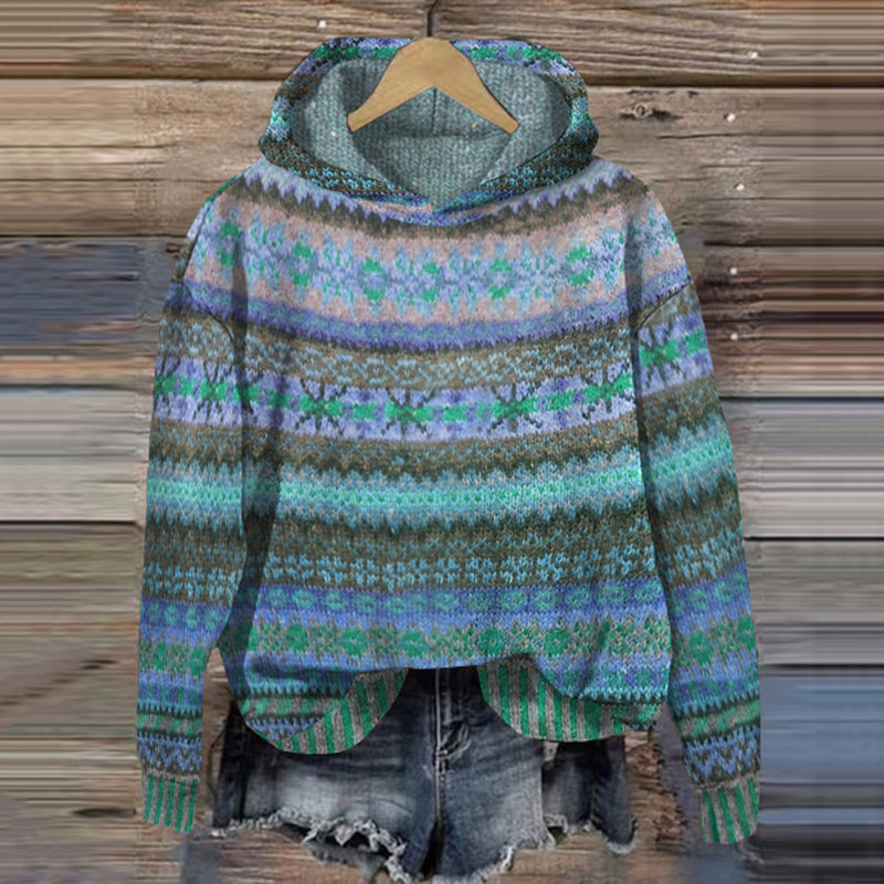 Stilla | Afslappet Print Hættetrøje Sweatshirt