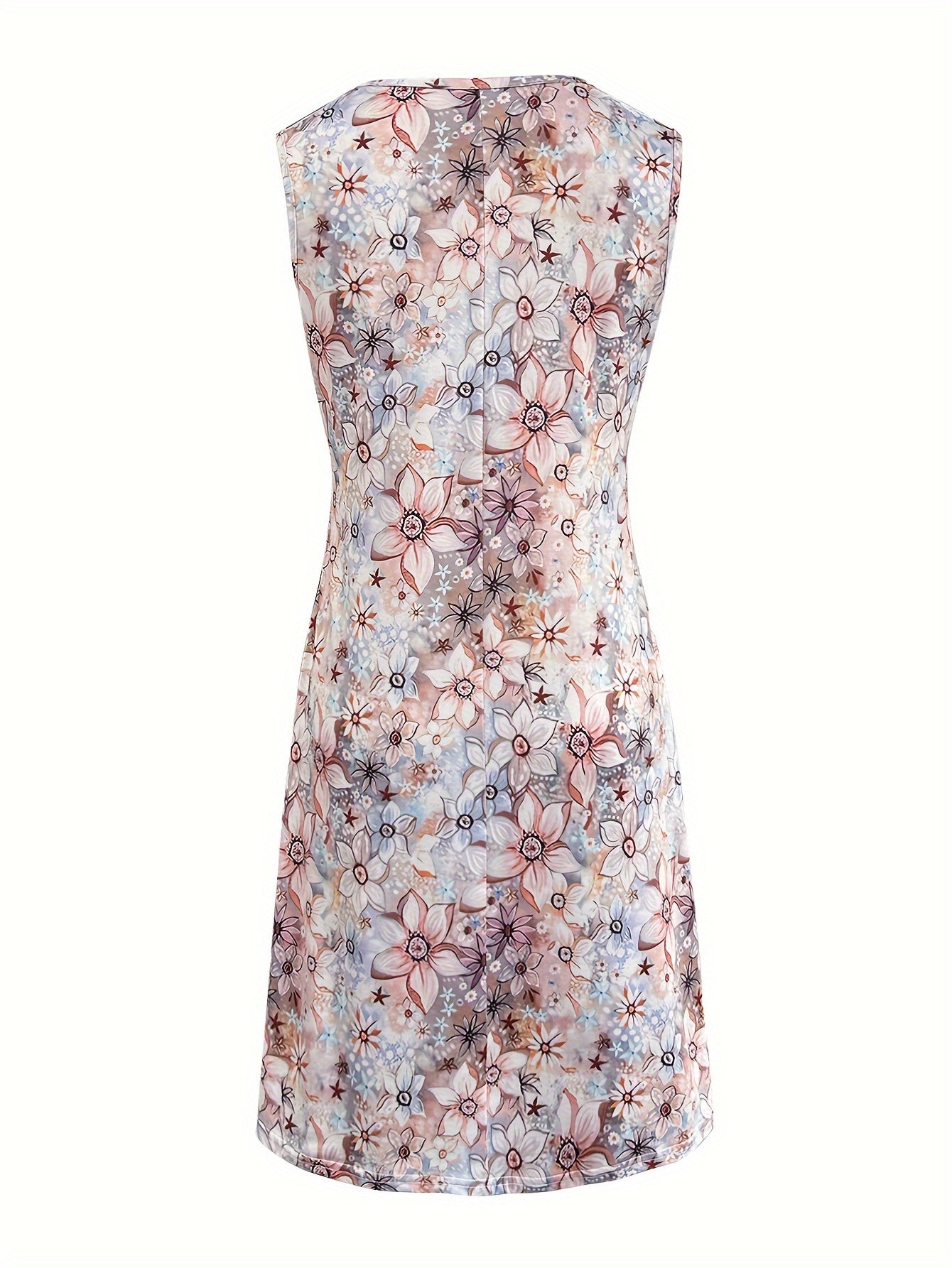 Stilla | Sommerskjorte Blomsterprint V-Hals Uden Ærmer Online Hot Salg